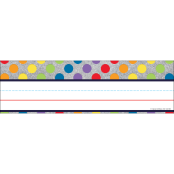 Carson-Dellosa Sparkle And Shine Glitter Desk Nameplates, Rainbow Dots, Pack Of 36 Nameplates
