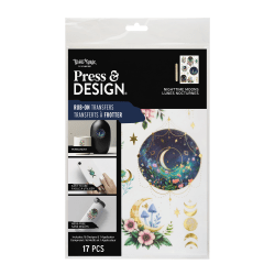 Brea Reese Press & Design Rub-On Transfer Set, Nighttime Moons, Total Qty 1