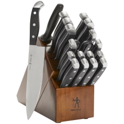 Henckels Statement 20-Piece Knife Block Set, 11" x 6-5/16", Brown