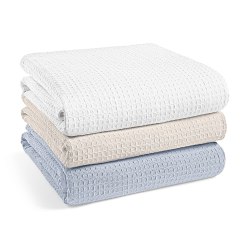 Manchester Mills Santa Clarita Thermal Blanket, Full, White, Total Qty 1