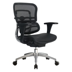 WorkPro® 12000 Series Ergonomic Mesh/Mesh Mid-Back Chair, Black/Black