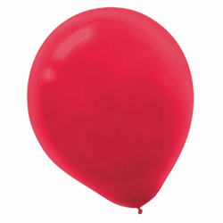 Amscan Latex Balloons, 12", Apple Red, 15 Balloons Per Pack, Set Of 4 Packs