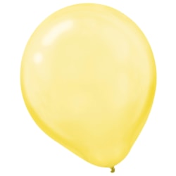 Amscan Latex Balloons, 12", Sunshine Yellow, 15 Balloons Per Pack, Set Of 4 Packs