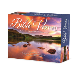 2026 Willow Creek Press Page-A-Day Daily Desk Calendar, 6-1/4" x 5-1/2", Bible Verses, January To December, 53980
