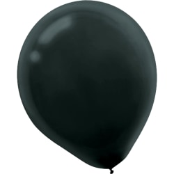 Amscan Glossy Latex Balloons, 9", Jet Black, 20 Balloons Per Pack, Set Of 4 Packs