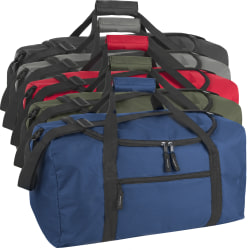 Trailmaker Duffel Bags, 11"H x 20"W x 11"D, Assorted Colors, Set Of 24 Duffel Bags