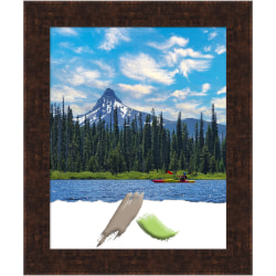 Amanti Art Picture Frame, 20" x 24", Matted For 16" x 20", William Mottled Bronze Narrow