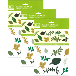 Teacher Created Resources® Green And Gold Paper Leaves, 40 Per Pack, Set Of 3 Packs