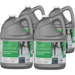 Diversey Floor Science Cleaner & Restorer Spray Buff, 1 Gallon, Citrus Scent, Pack Of 4 Bottles