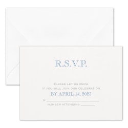 Custom Shaped Wedding & Event Response Cards With Envelopes, 4-7/8" x 3-1/2", Passionate Monogram, Box Of 25 Cards