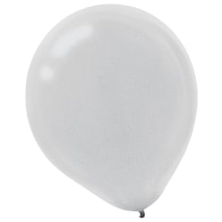 Amscan Pearlized Latex Balloons, 9", Silver, Pack Of 20 Balloons, Set Of 4 Packs