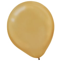 Amscan Pearlized Latex Balloons, 9", Gold, Pack Of 20 Balloons, Set Of 4 Packs