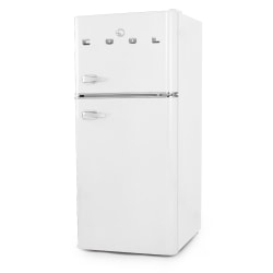 Commercial Cool 4.5 Cu. Ft. TM Retro Vintage Style Refrigerator With True Freezer, White