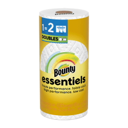 Bounty 2-Ply Paper Towels Essentials Select-A-Size Rolls, 24 Rolls Total/108 Sheets Per Roll, White