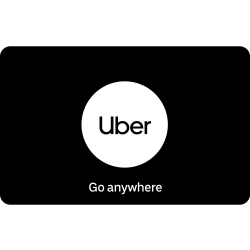 Uber Card, $25.00