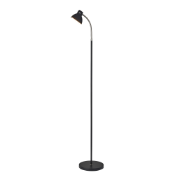 Adesso Simplee Slender LED Floor Lamp, 57"H, Black/Brushed Steel