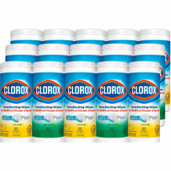 Clorox Disinfecting Cleaning Wipes Value Pack - Ready-To-Use - Easy to Use - White - 35/Tub - 675 / Pallet