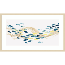 Amanti Art Under Water Sea Life by Isabelle Z Wood Framed Wall Art Print, 41"W x 24"H, Natural