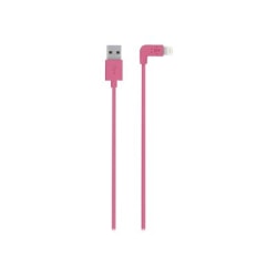Belkin - Lightning cable - Lightning male to USB male - 4 ft - pink - 90° connector