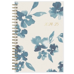 2024-2025 Blue Sky Planning Weekly/Monthly Calendar, 5" x 8", Blue Frosted, July To June