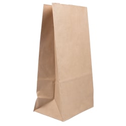 JAM Paper® Kraft Lunch Bags, Large, 11 x 6 x 3 3/4, Brown, Pack Of 25 Bags