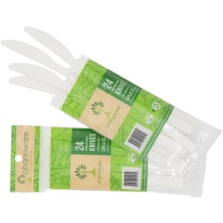Ohanaware Disposable Cutlery, Knives, White, Pack Of 24 Knives