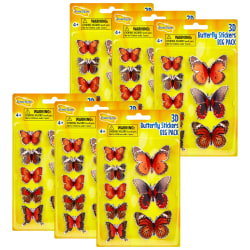 Insect Lore 3D Butterfly Stickers, 8 Stickers Per Pack, Set Of 6 Packs