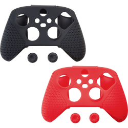 Verbatim Gaming Controller Case - For Microsoft Gaming Controller - Black, Red - Scratch Resistant, Wear Resistant, Anti-slip - Silicone - 2 Pack