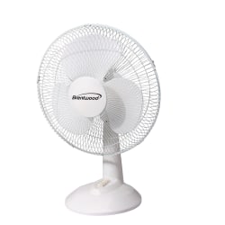 Optimus Kool Zone Oscillating Desk Fan, 14"H x 12"W x 12"D, White