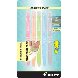 Pilot® FriXion Erasable Highlighters, Chisel Point, Assorted Colors, Pack of 5 Highlighters