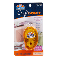 Elmer’s CraftBond Permanent Tape Runner Refill, Clear, Double Sided, 26-1/4’