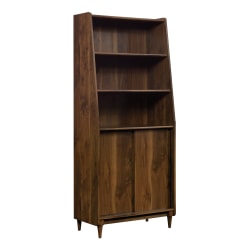 Sauder® Harvey Park 71"H 5-Shelf Bookcase With Doors, Grand Walnut
