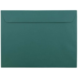 JAM Paper® Booklet Envelopes, 9" x 12", Gummed Seal, Teal, Pack Of 25 Envelopes