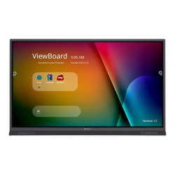 ViewSonic ViewBoard IFP7552-1TAA - 75" Diagonal Class (74.5" viewable) LED-backlit LCD display - interactive - with touchscreen (multi touch) / 8-microphone array / optional slot-in PC capability - 4K UHD (2160p) 3840 x 2160 - TAA Compliant