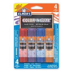 Elmer's Color 'N Glitz Glue Sticks, 0.21gm, Pack Of 4 Glue Sticks