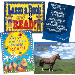 Barker Creek School Library Chart And Poster Set, 17" x 22", Set Of 4