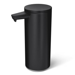 simplehuman Touch-Free Rechargeable Sensor Liquid Soap And Hand Sanitizer Dispenser, 9 Oz, Matte Black