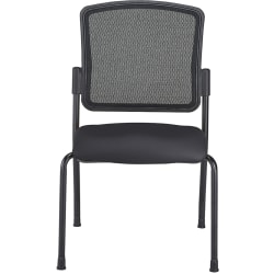 WorkPro® Spectrum Series Mesh/Vinyl Stacking Guest Chair with Antimicrobial Protection, Armless, Black, Set Of 2 Chairs, BIFMA Compliant