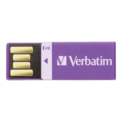 Verbatim 16GB Clip-it USB Flash Drive - Violet - 16GB - Violet