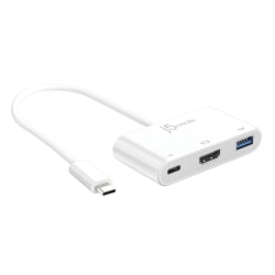 j5create USB Type-C HDMI™ USB 3.0 Adapter With Power Delivery, White, JCA379