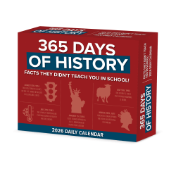 2026 Willow Creek Press Page-A-Day Daily Desk Calendar, 6-1/4" x 5-1/2", 365 Days of History, January To December, 53867