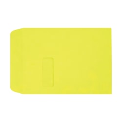 LUX #9 1/2 Open-End Window Envelopes, Top Left Window, Self-Adhesive, Citrus, Pack Of 500