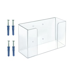 Azar Displays 1-Box Acrylic Glove Dispenser Holder, 5-3/4"H x 10-1/4"W x 3-5/8"D, Clear
