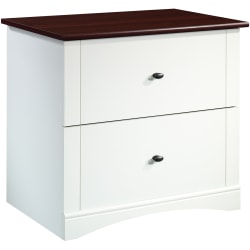 Sauder® Select 32"W Lateral 2-Drawer File Cabinet, Soft White/Select Cherry