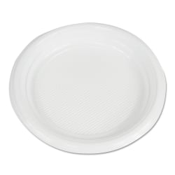 Boardwalk® Hi-Impact Plastic Plates, 6", White, Carton Of 1,000 Plates