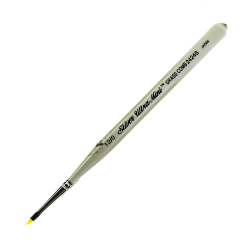Silver Brush Ultra Mini Series Paint Brush, Size 12, Grass Comb Bristle, Taklon Filament, Pearl White