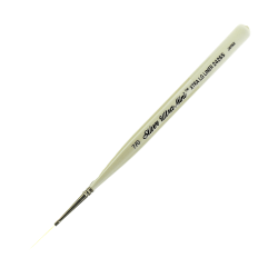 Silver Brush Ultra Mini Series Paint Brush, Size 7, Extra Long Liner, Taklon Filament, Pearl White