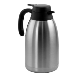 MegaChef 2-Liter Thermal Beverage Carafe, Silver