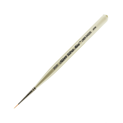 Silver Brush Ultra Mini Series Paint Brush, Size 20, Monogram Liner, Taklon Filament, Pearl White