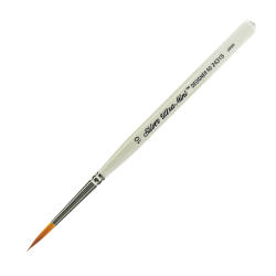 Silver Brush Ultra Mini Series Paint Brush, Size 10, Round Bristle, Taklon Filament, Pearl White